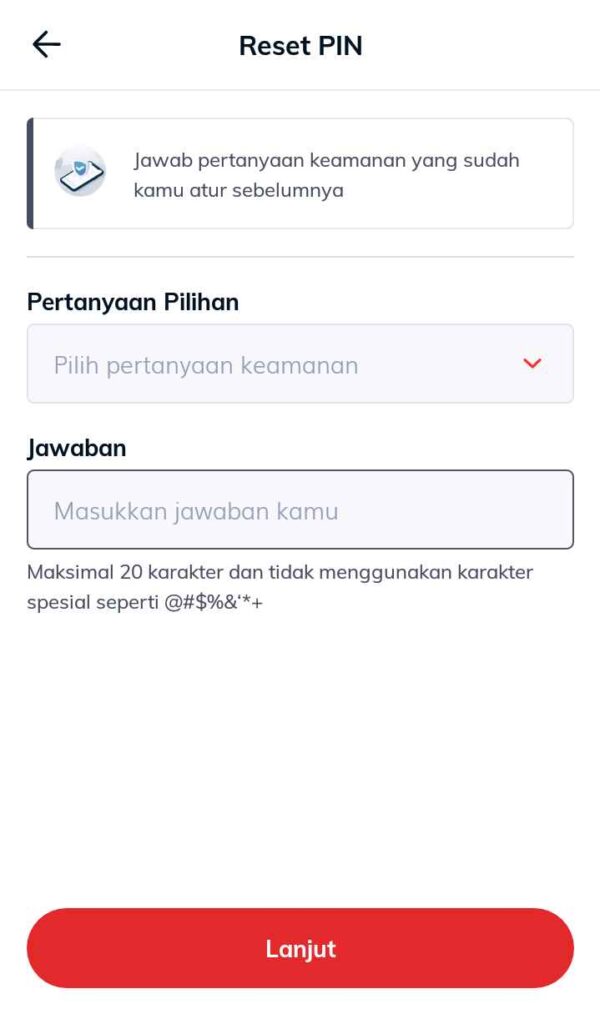 Cara reset password linkaja