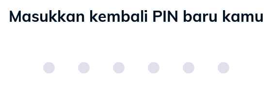 Masukan kembali pin baru linkaja
