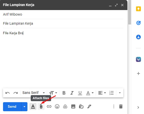 Kirim file di email