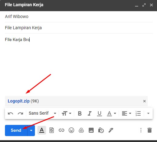 Cara mengirim file di email