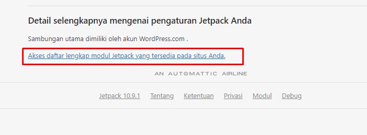 Cara Buat Plugin Jetpack Ringan Di Wordpress 6 akses daftar modul