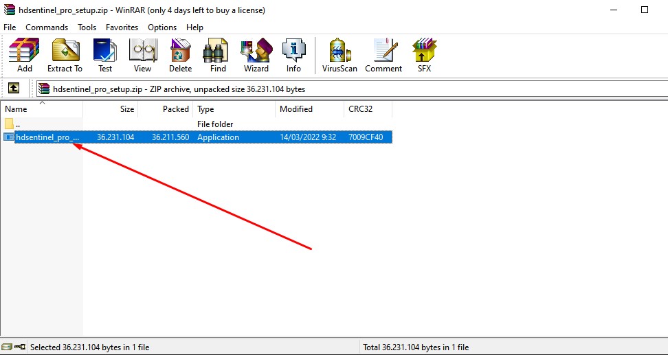 buka zip dan jalankan exe hdsentinel