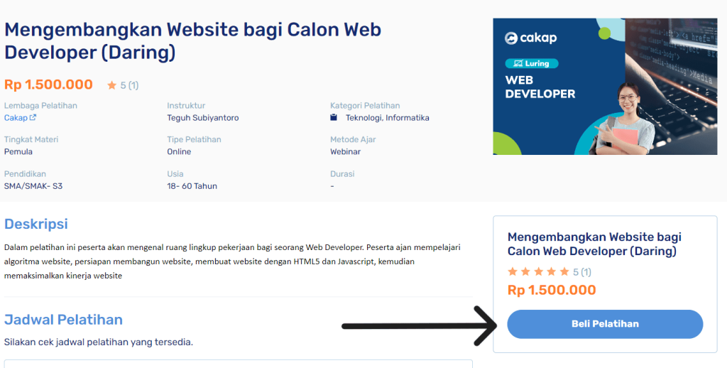 Beli Pelatihan Prakerja Upskill Cakap