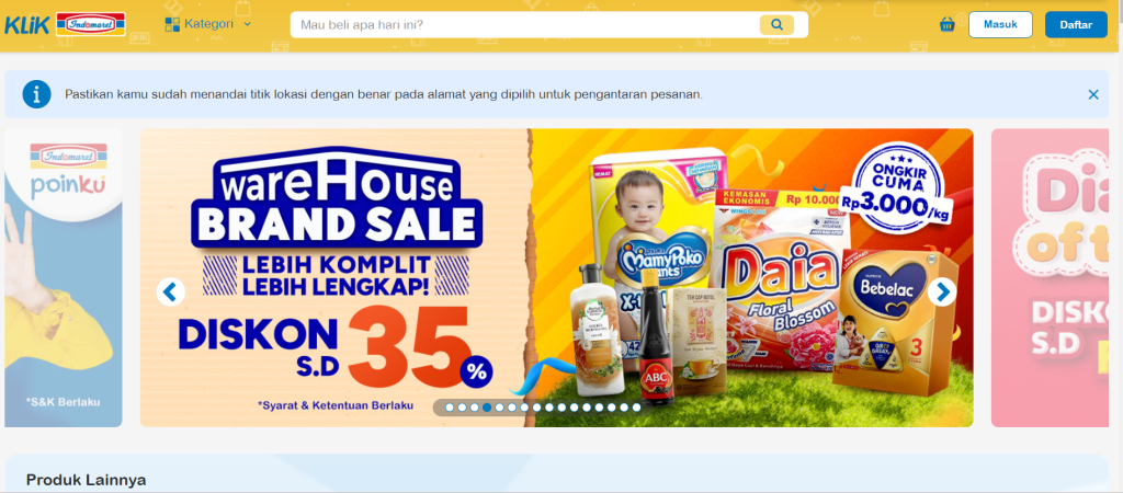klik indomaret platform belanja online