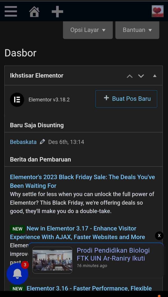 Cara membuat postingan di wordpress