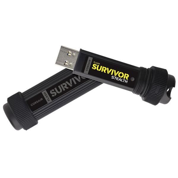 Corsair Flash Survivor Stealth 64GB USB 3 0 Flash Drive Black CMFSS3B 64GB