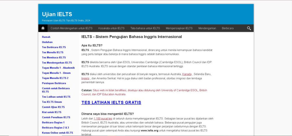 Situs gratis IELTS - ielts-writing.info